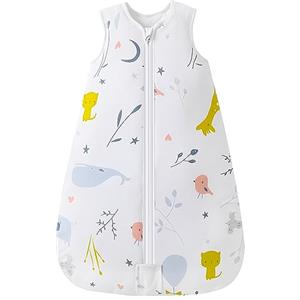Mosebears - Sacco a pelo invernale per neonati, 2,5 tog, 100% cotone, per diverse misure dalla nascita all'età di 24 mesi (motivo animali, 0-6 mesi)