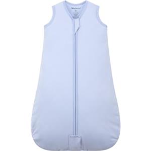 Mosebears Sacco nanna invernale per bambini, 2,5 Tog, 100% cotone, per diverse misure dalla nascita fino all'età di 24 mesi (Blue Fog, 0-6 mesi)