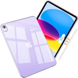 ProCase Trasparente Cover per iPad A16 11 Generazione 11 Pollici 2025/iPad 10 Generazione 10,9 Pollici 2022, Custodia Copertura Posteriore Sottile Leggera -Viola