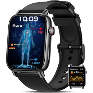 BANLVS Smartwatch Uomo con ????????????????????????????????/????????????/????????????, 1,83" Orologio Fitness con Chiamate, 24H Cardiofrequenzimetro SpO2, Sonno, 150+ Sport, Notifiche Messaggi, IP68 Android iOS Nero