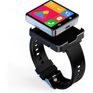 Rainbuvvy 4G Smart Watch, Android 11 Quad Core 4GB+128GB Smartwatch 2.65 pollici Grande Schermo Uomo Orologio 1200mAh Porta Tipo-C 5.0MP Dual Camera WiFi Bluetooth GPS Fitness Activity Tracker (4GB+128GB)
