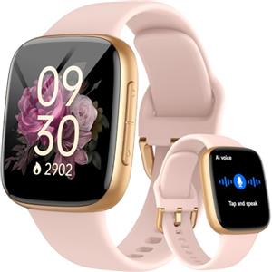 Tensky Smartwatch Donna AMOLED 1.85'' Orologio Smartwatch 3ATM Impermeabile Chiamate 110+ Sportive Smart Watch, Sonno Cardiofrequenzimetro Contapassi Compatibile Samsung Android iOS