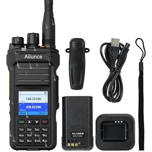 Retevis Ailunce HA1UV Radioamatori, Walkie Talkie Radio Portatile IP67 Impermeabile, Antipioggia e Antispruzzo, Dual Band, 2800mAh, Sub-PTT, a Lungo Raggio per Emergenza, Evento Ham (1 Pz)