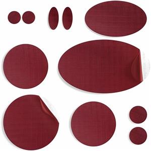 aZengear Toppe per riparazione piumini | Tessuto in nylon pre-tagliato, autoadesivo, morbido, impermeabile, resistente agli strappi per fissare i fori nei vestiti, sacchi a pelo (11 pezzi, Borgogna)