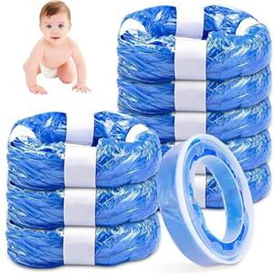 NATNAV 9 Pezzi Ricarica Mangiapannolini, NATNAV 4.5M Sacchetti Mangiapannolini Compatibile AngelCare, Litter Locker II,Incompatibile con Dress Up & XL,Classic XL(8 Buste & 1 Cestello di Ricarica)