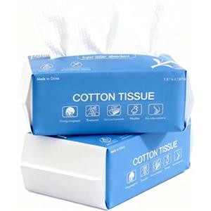 Pekrido Asciugamano viso usa e getta, salviette asciutte in cotone extra spesse, panni biodegradabili senza pelucchi per il viso, salviette struccanti ultra morbide per salviette viso, confezione da 2