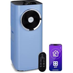 Klarstein Condizionatore 5 in 1, Deumidificatore Portatile Classe A, Aria Condizionata 10.000 BTU/2,9kW, Purificatore, Climatizzatore Con Night Mode, Wi-Fi/App