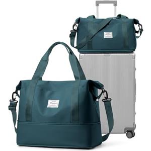 HPLQQ Borsone da Viaggio 40x20x25 per Ryanair Bagaglio a Mano 40x30x20, Borsa Sportiva Borsone da Palestra, Borsa da Weekend, Ospedale Parto, Danza Espandibile,A06-Blu pavone