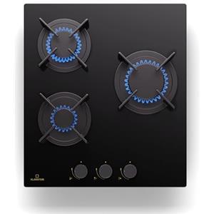 Klarstein Piano Cottura 3 Fuochi Gas, Piano Cottura a Gas Integrato 5200W, Piano Cottura 3 Fuochi Gas Incasso in Acciao Inox, Piano Cottura 3 Fuochi Gas per Wok, Piano Cottura a Gas 3 Fuochi