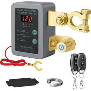 Mtchavno Stacca Batteria per Auto 12V 240A, Interruttore di Isolamento della Batteria Staccabatteria Automatico Antifurto Auto Senza Fili con Telecomando per Auto RV ATV Camion Barca Trattore