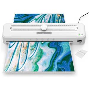 kejector Plastificatrice A3 con Carta Taglierina e Fogli Sacchetti, Plastificatrice Calda e Fredda per A3 A4 A5 A6 A7, Laminatrice per Casa, Scuola, Ufficio