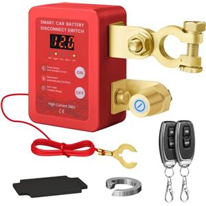 Mtchavno Stacca Batteria per Auto 12V 240A, Interruttore di Isolamento della Batteria Staccabatteria Automatico Antifurto Auto Senza Fili con Telecomando per Auto RV ATV Camion Barca Trattore