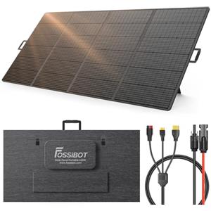 FOSSiBOT 420W Pannello Solare Portatile SP420, Pannello Solare Pieghevole per Centrale Elettrica F2400/F3600/F3600 PRO, IP67, Alta Conversione 23,4%, Adatto per Roulotte, Campeggio, Balconi