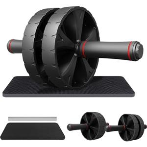 YIFMOO Ab Wheel, attrezzo per addominali per la casa, AB Roller per addominali con tappetino per ginocchia, attrezzo antiscivolo per il fitness per principianti, esperti e professionisti