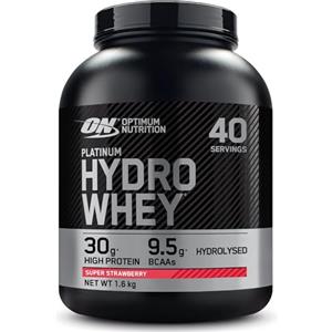Optimum Nutrition Platinum Hydro Whey, Proteine in Polvere Whey Isolate Idrolizzate, Powder con Aminoacidi Essenziali, Glutammina e BCAA, Gusto Fragola, 40 Porzioni, 1.6 kg