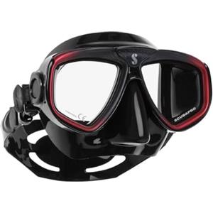 Scubapro Maschera Zoom Nero/Rosso Kit di regolatore per immersioni in acqua fredda Unisex-Adulto, Black/Red, Standard Size