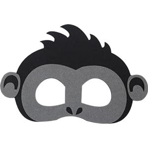 Jtnohx Feltro Maschere Animali, 10 Pz Maschera Halloween, Costume Animale per Compleanno Party Forniture (gorilla Maschera)