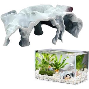 Generico Acquario Grotta, Scheda di Pleco, arresto della caverna da allevamento di pesci, per Betta Guppy Cichlid Cory, decorazione del paesaggio in stile pietra naturale e nascondiglio dei gamberi pe