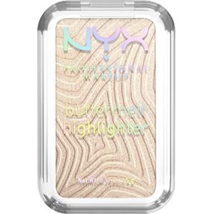 NYX Professional Makeup Buttermelt Highlighter 05 Bright and Butta - Illuminante in Polvere Ultra Sfumabile con Effetto Glow e Finish Perlato, 5 g