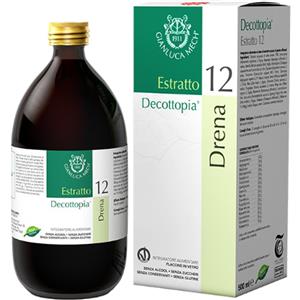 Tisanoreica Estratto 12 Drena Anticellulite 500 ml - Integratore Alimentare con Gambo d'Ananas e Centella, Senza Alcool e Glutine
