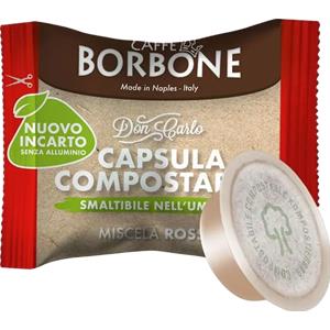 Caffè Borbone Don Carlo Compostabile Miscela Rossa - 100 Capsule Compatibili Lavazza A Modo Mio