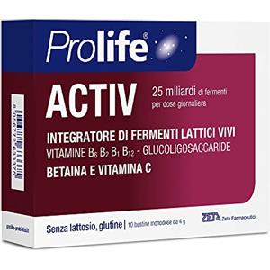 Prolife Activ + - Integratore con 25 Miliardi di Probiotici (Fermenti Lattici Vivi) per Dose - 80 g