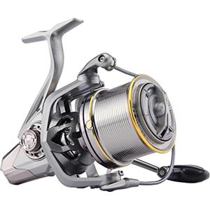 HAUT TON Mulinello da spinning 8000/9000/10000/12000/14000, 6+1BB in metallo, 4,8:1, rapporto di trasmissione 25 kg, resistenza pesante e lunga, pesci enormi in acqua salata (HT-NGK-8000, 8000)