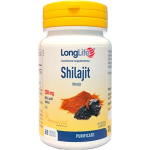 LongLife Shilajit - Integratore Tonico con 50% Acidi Fulvici e 10% Urolitine - 60 Capsule Vegane e Senza Glutine