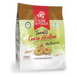 Fiore di Puglia Taralli Multicereali Senza Glutine 175 g - Croccanti e Tradizionali