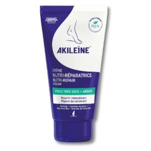 Akileine Blu Crema Nutri-Riparatrice per Piedi Secchi 75 ml - Idratazione Intensa e Riparazione della Pelle Matura