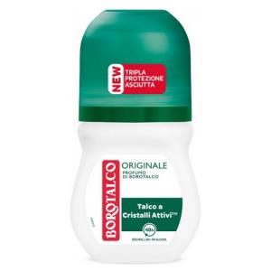 Borotalco Deodorante Roll-On Originale 50 ml - Tripla Protezione, Senza Alcool, Profumo di Borotalco