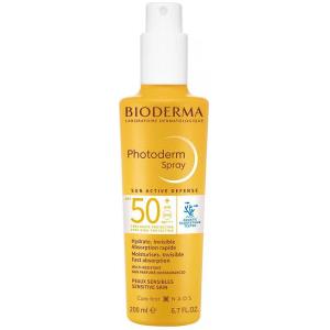 Bioderma Photoderm Spray SPF50 200ml - Protezione Solare Invisibile per Pelli Sensibili, Idratante e Rapido Assorbimento