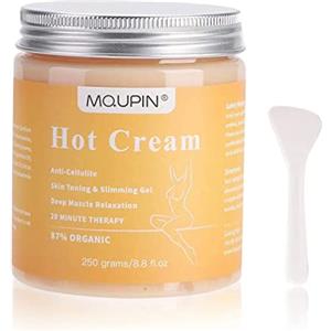MQUPIN Crema Anticellulite Rassodante Corpo - 250g Snellente Calda Bruciagrassi per Rassodare la Pelle Modellante