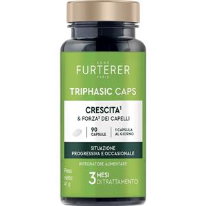 René Furterer Triphasic Caps - Integratore per la Crescita e Forza dei Capelli, 90 Capsule