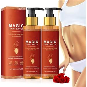 Ycaaeo 2 Pezzi Magic Luxury Body Oil, Magic Olio Per Il Corpo, Olio Corpo Rassodante Tonificante, Olio Da Massaggio Facilmente Assorbibile Per Ridurre Le Linee Sottili Su Addome/Cosce/Braccia