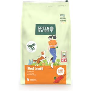 Green Petfood Veggie Dog - Cibo Secco Vegetariano con Lenticchie Rosse per Cani Adulti - 10 kg