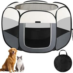 BIGWING Style Recinto per Cani da Interno, Gabbia per Gatti Cani Conigli Piccolo Medio | Recinto per Gatti Conigli, Kennel Cane Tessuto Oxford, Box per Cani con Borsa, Gabbia Gatti per Esterno Viaggi Campeggio