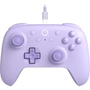 8Bitdo Ultimate 2C Wired Controller for Windows PC and Android, with 1000Hz Polling Rate, Hall Effect Joysticks and Hall Triggers, and Remappable L4/R4 Bumpers (Purple)