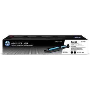 HP W1103AD Toner Reload Kit Originale Nero - 2 Pezzi per HP Neverstop 1000 e MFP 1200w, Fino a 10.000 Pagine