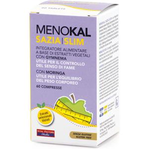 MENOKAL SAZIA SLIM - Integratore snellente e saziante con fagiolo, glucomannano, garcinia, gymnema, moringa e rhodiola - 60 compresse