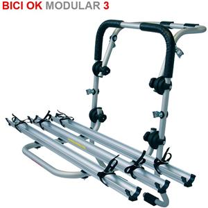 FABBRI Portabici Posteriore Modular per 3 Bici in Alluminio Anodizzato