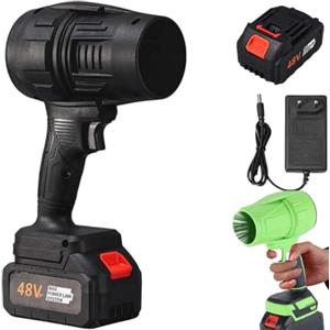 Generico Seese Pro Soffiatore Elettrico Senza Fili - Soffiatore Aspirapolvere 2 in 1 Portatile, 35000 RPM Ultra Potente, 40 Minuti Autonomia, Leggero per Giardino, Cortile, Foglie, Prato (Black,1 Battery)