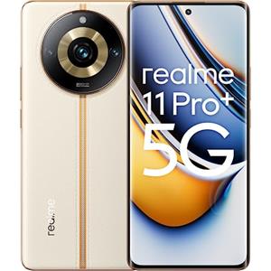realme 11 Pro+ 5G 12+512GB Smartphone, Fotocamera SuperZoom OIS da 200 MP, Display curvo da 120 Hz, Batteria massiva da 5.000 mAh, Ricarica SUPERVOOC da 100 W, Sunrise Beige, Versione Italiana
