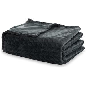 Winthome Coperta Pile Morbida Soffice, Plaid Divano Calda, Blanket Facile da Pulire, Adolescenti e Adulti, Coperta Peluche Adatta a Tutte le Stagioni (150x200cm, Grigio scuro)