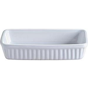 Mason Cash, Pirofila Ovale e Piatto da Portata in Ceramica, 21 x 12 x 4 cm, Colore Bianco, Ceramica, Bianco, 18 x 1.1000000000000001 x 3.5 cm