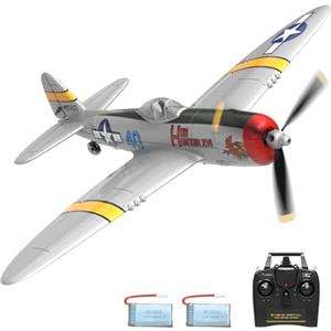VOLANTEXRC Aereo RC 4 canali P-47 Thunder Giocattolo da caccia per aereo telecomandato, Stabilizzatore giroscopico a 6 assi da 2,4 GHz Aereo per aliante RTF, Facile da pilotare per Adulti Principianti