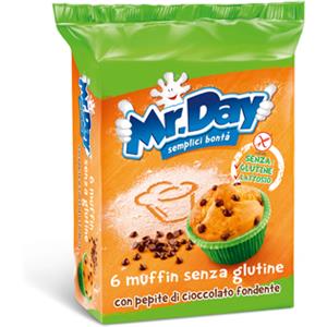 VICENZI SpA Mr. Day Muffin Senza Glutine con Pepite di Cioccolato Fondente - 6 x 42g