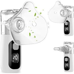 Sunpeas Aerosol Portatile Silenzioso, Sunpeas Aerosol Portatile per Adulti e Bambini con Display Digitale, Autopulente Ricaricabile per Domestico e Viaggio