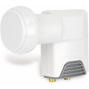 Goobay 67272 Illuminatore Quad LNB SAT, Grigio, Bianco