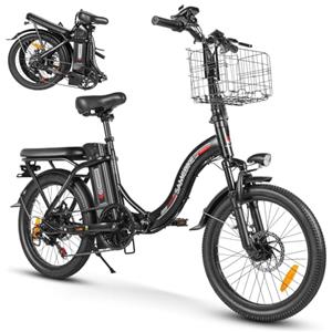 SAMEBIKE Bicicletta Elettrica Pieghevole Da 20 Pollici, Batteria Rimovibile Da 36V 12Ah, Mini Bici Elettrica Da Città Per Pendolari Per Adulti